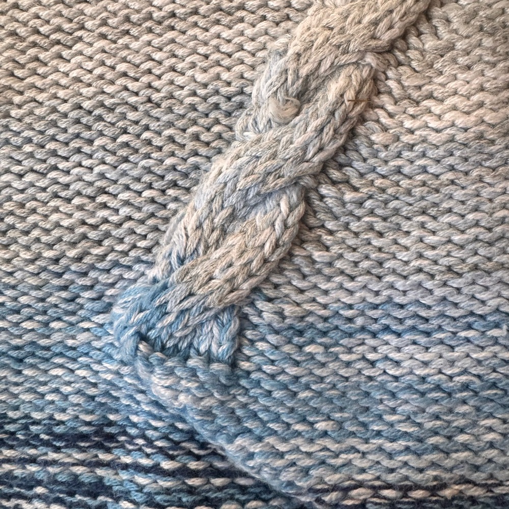 Faherty Blue and White Gradient Hooded Sweater - Picture 6 of 7